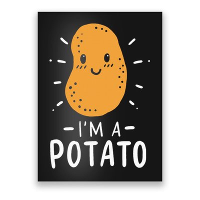Potato Lazy Costume Halloween Vegan Kawaii Poster