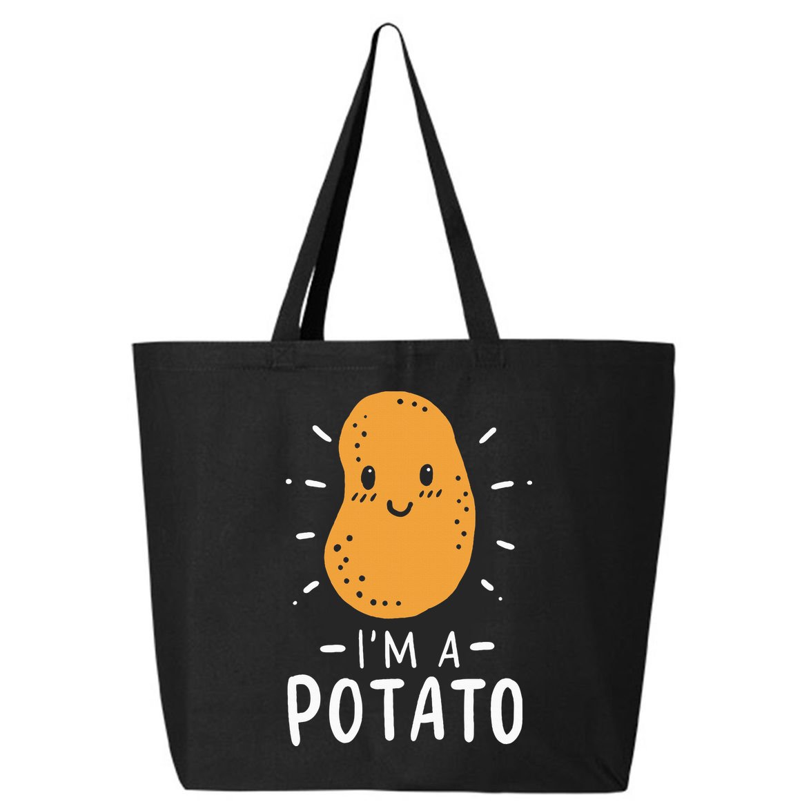 Potato Lazy Costume Halloween Vegan Kawaii 25L Jumbo Tote