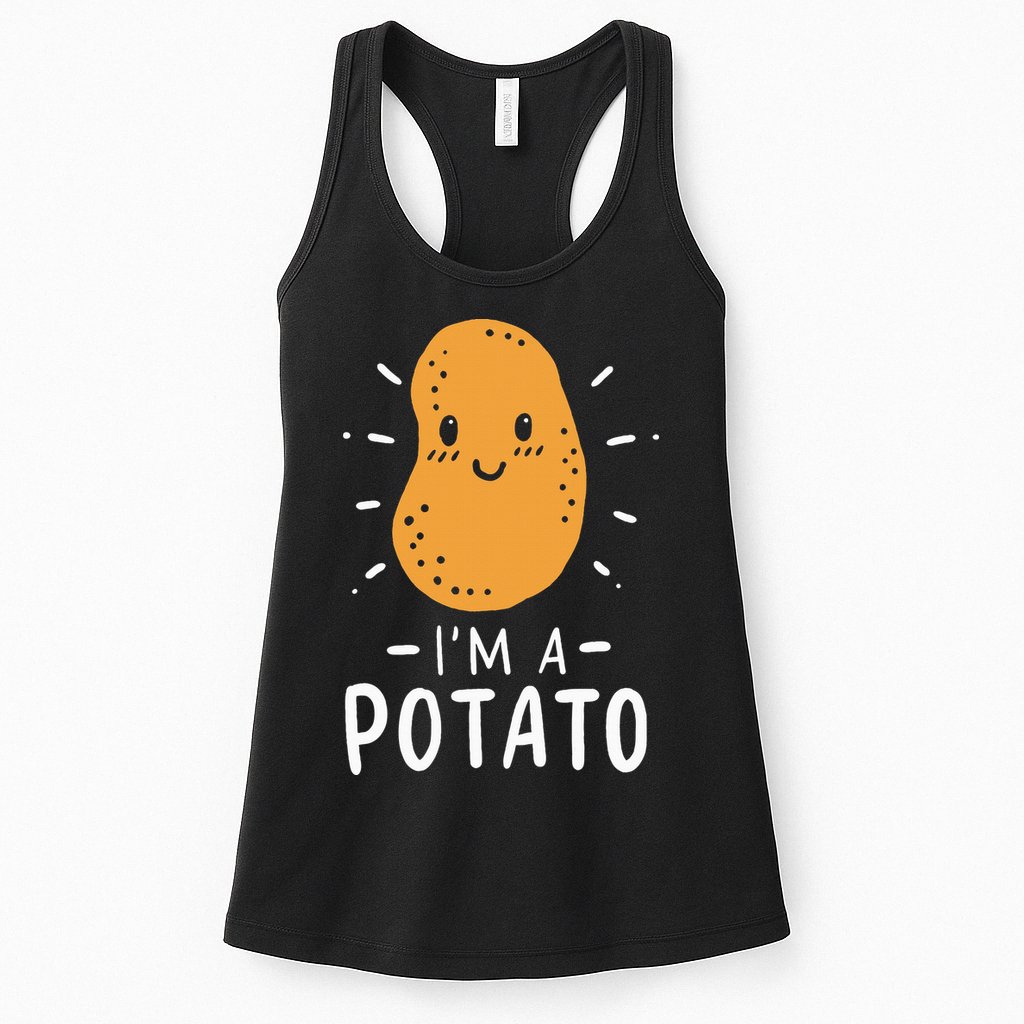 Potato Lazy Costume Halloween Vegan Kawaii Womens Tank Top