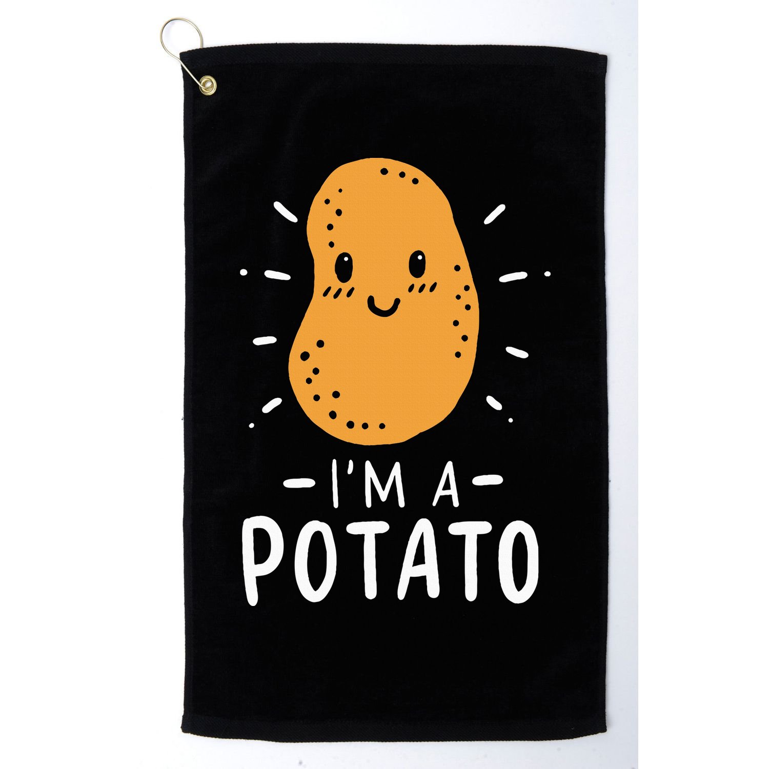 Potato Lazy Costume Halloween Vegan Kawaii Golf Towel