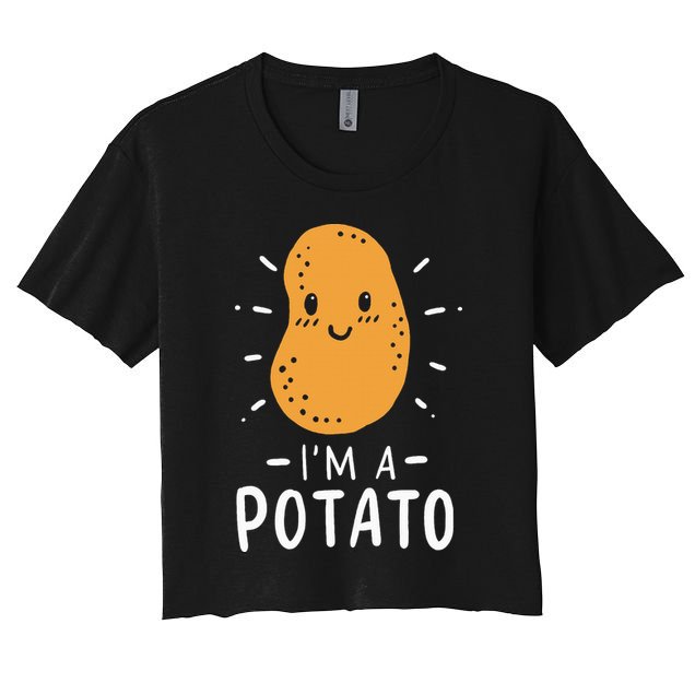 Potato Lazy Costume Halloween Vegan Kawaii Crop Top