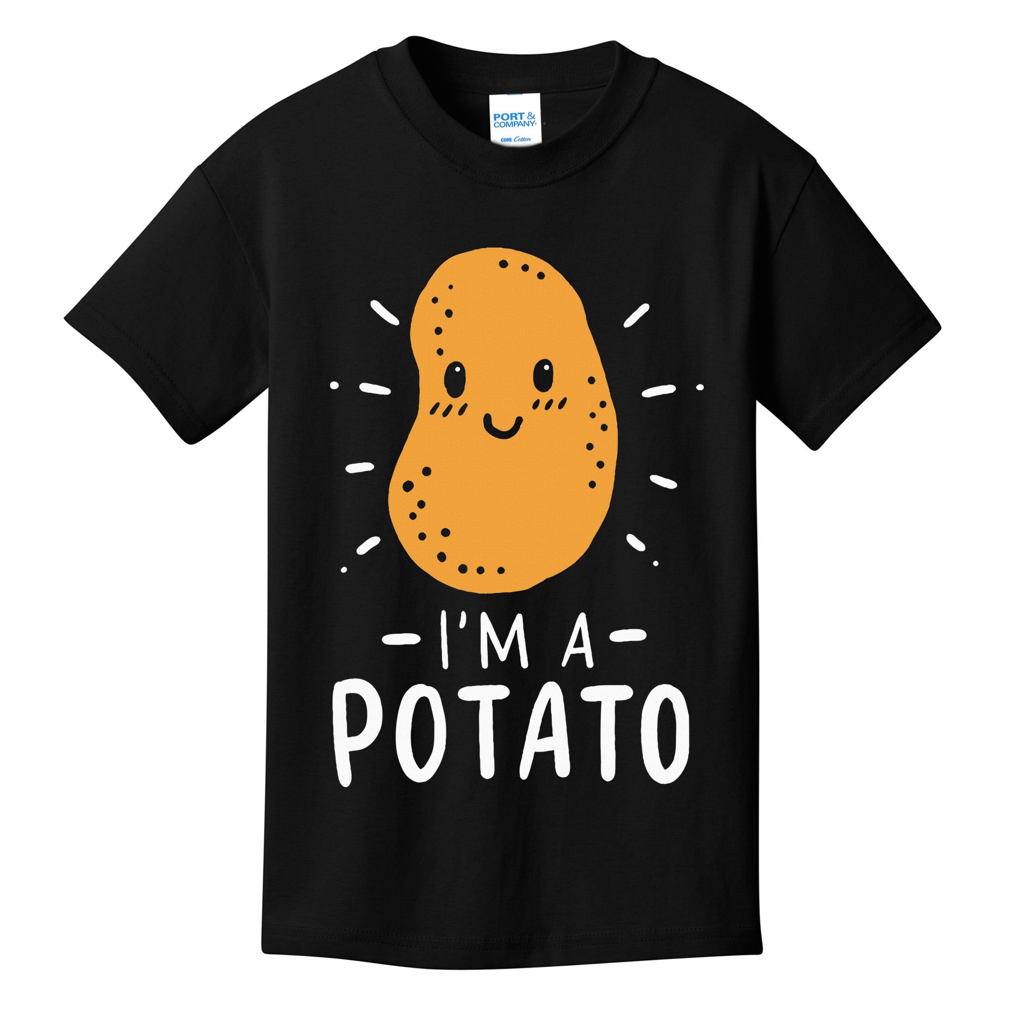 Potato Lazy Costume Halloween Vegan Kawaii Kids T-Shirt