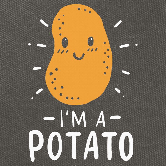 Potato Lazy Costume Halloween Vegan Kawaii Cotton Canvas Backpack