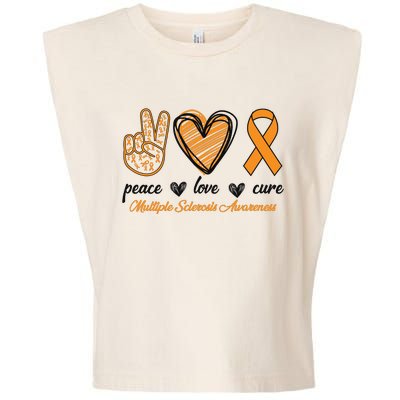 Peace Love Cure Multiple Sclerosis Garment-Dyed Women's Muscle Tee