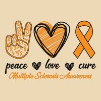 Peace Love Cure Multiple Sclerosis Zip Tote Bag