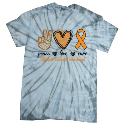 Peace Love Cure Multiple Sclerosis Tie-Dye T-Shirt