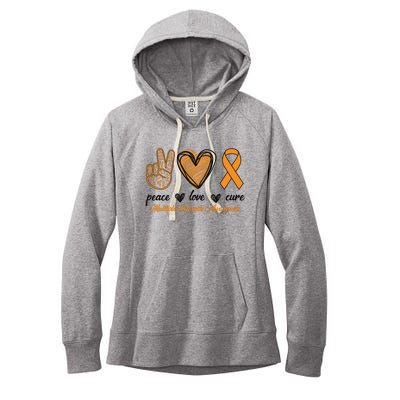 Peace Love Cure Multiple Sclerosis Women's Fleece Hoodie