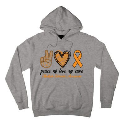 Peace Love Cure Multiple Sclerosis Tall Hoodie