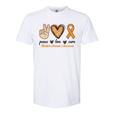 Peace Love Cure Multiple Sclerosis Softstyle CVC T-Shirt