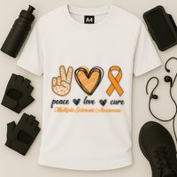 Peace Love Cure Multiple Sclerosis Cooling Performance Crew T-Shirt