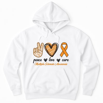 Peace Love Cure Multiple Sclerosis Hoodie