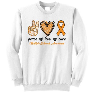 Peace Love Cure Multiple Sclerosis Sweatshirt