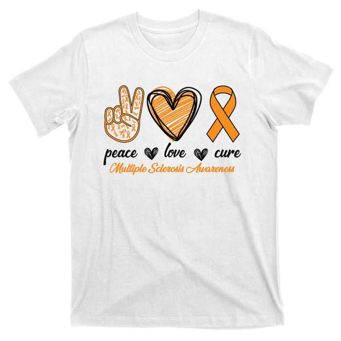 Peace Love Cure Multiple Sclerosis T-Shirt