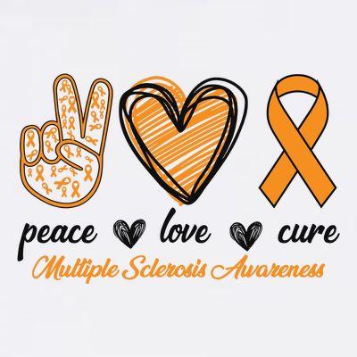 Peace Love Cure Multiple Sclerosis T-Shirt