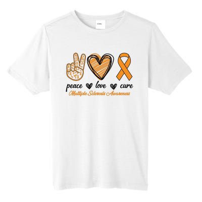 Peace Love Cure Multiple Sclerosis Tall Fusion ChromaSoft Performance T-Shirt