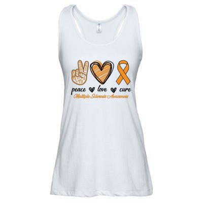 Peace Love Cure Multiple Sclerosis Ladies Essential Flowy Tank