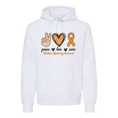 Peace Love Cure Multiple Sclerosis Premium Hoodie