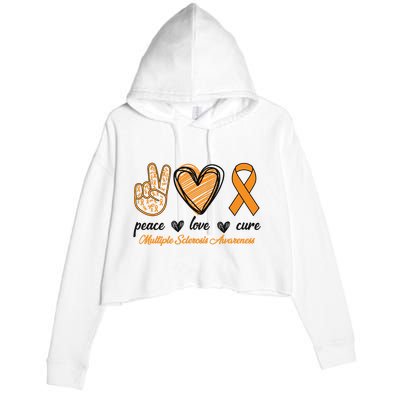 Peace Love Cure Multiple Sclerosis Crop Fleece Hoodie