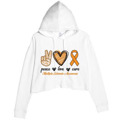 Peace Love Cure Multiple Sclerosis Crop Fleece Hoodie