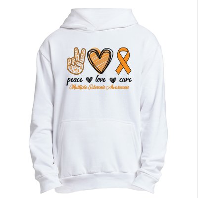 Peace Love Cure Multiple Sclerosis Urban Pullover Hoodie