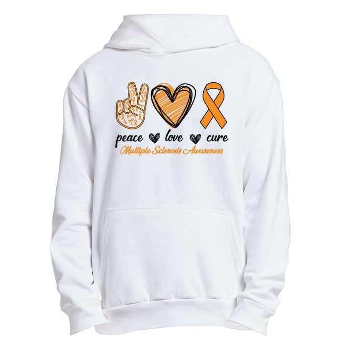 Peace Love Cure Multiple Sclerosis Urban Pullover Hoodie