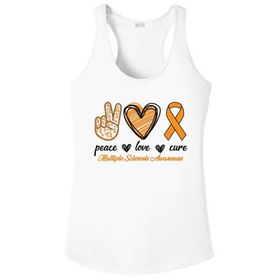 Peace Love Cure Multiple Sclerosis Ladies PosiCharge Competitor Racerback Tank