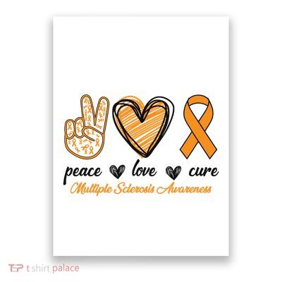 Peace Love Cure Multiple Sclerosis Poster
