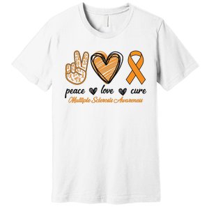 Peace Love Cure Multiple Sclerosis Premium T-Shirt