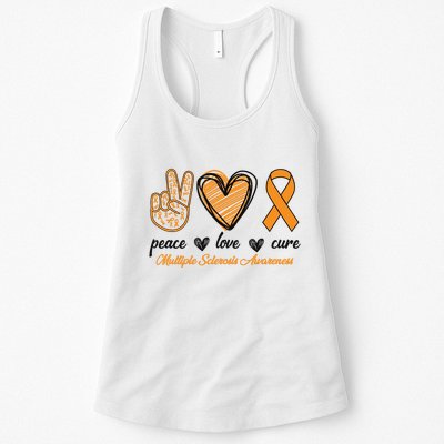 Peace Love Cure Multiple Sclerosis Womens Tank Top
