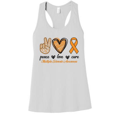 Peace Love Cure Multiple Sclerosis Women's Racerback Tank