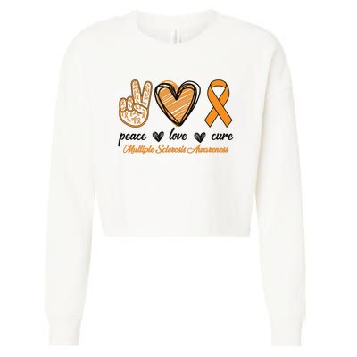 Peace Love Cure Multiple Sclerosis Cropped Pullover Crew