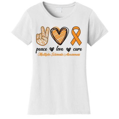 Peace Love Cure Multiple Sclerosis Women's T-Shirt