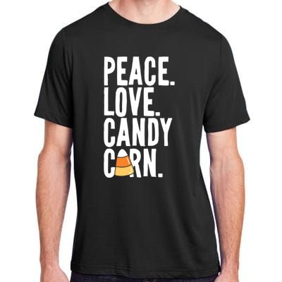 Peace Love Candy Corn Funny Halloween Cute Gift Adult ChromaSoft Performance T-Shirt