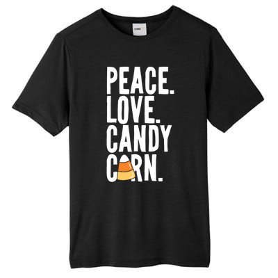 Peace Love Candy Corn Funny Halloween Cute Gift Tall Fusion ChromaSoft Performance T-Shirt