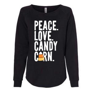 Peace Love Candy Corn Funny Halloween Cute Gift Womens California Wash Sweatshirt