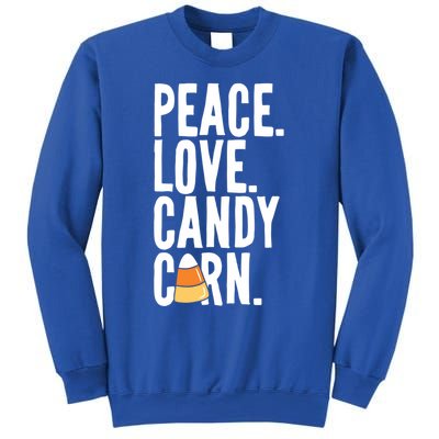 Peace Love Candy Corn Funny Halloween Cute Gift Sweatshirt