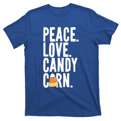 Peace Love Candy Corn Funny Halloween Cute Gift T-Shirt