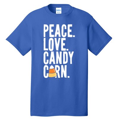 Peace Love Candy Corn Funny Halloween Cute Gift Tall T-Shirt