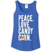 Peace Love Candy Corn Funny Halloween Cute Gift Ladies Essential Tank