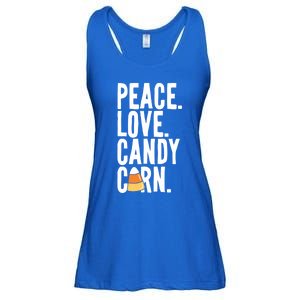 Peace Love Candy Corn Funny Halloween Cute Gift Ladies Essential Flowy Tank