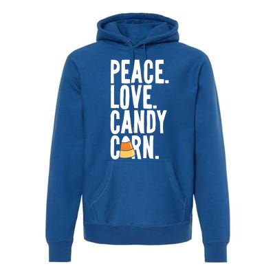 Peace Love Candy Corn Funny Halloween Cute Gift Premium Hoodie