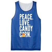 Peace Love Candy Corn Funny Halloween Cute Gift Mesh Reversible Basketball Jersey Tank