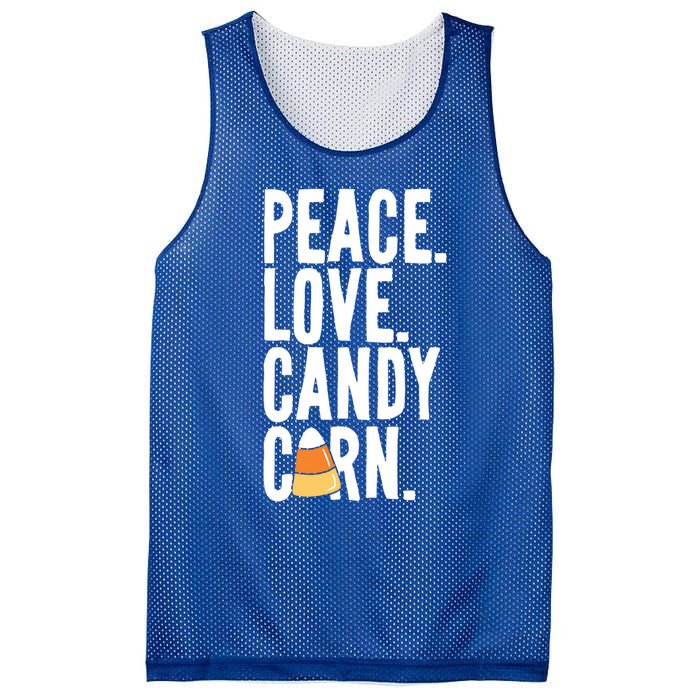 Peace Love Candy Corn Funny Halloween Cute Gift Mesh Reversible Basketball Jersey Tank