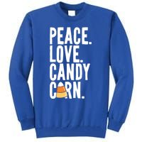 Peace Love Candy Corn Funny Halloween Cute Gift Tall Sweatshirt