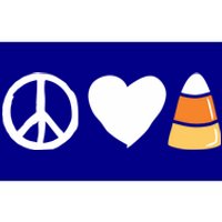 Peace Love Candy Corn Funny Halloween Gift Bumper Sticker