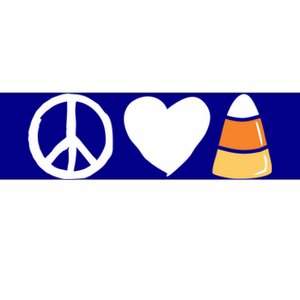 Peace Love Candy Corn Funny Halloween Gift Bumper Sticker