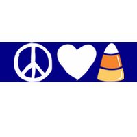 Peace Love Candy Corn Funny Halloween Gift Bumper Sticker