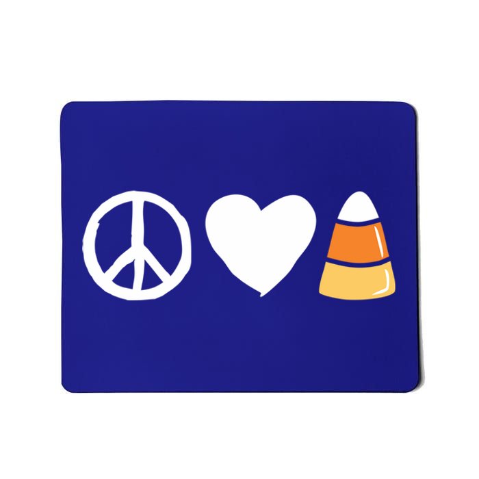 Peace Love Candy Corn Funny Halloween Gift Mousepad