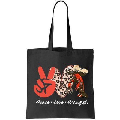 Peace Love Crawfish Leopard Crawfish Boil Cajun Lobster Bag