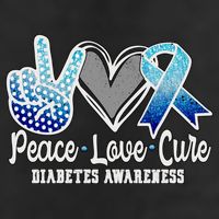 Peace Love Cure Diabetes Awareness Cool Gift Beanie